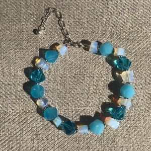 Czech, Moonstone, Bali, and Sterling Bracelet